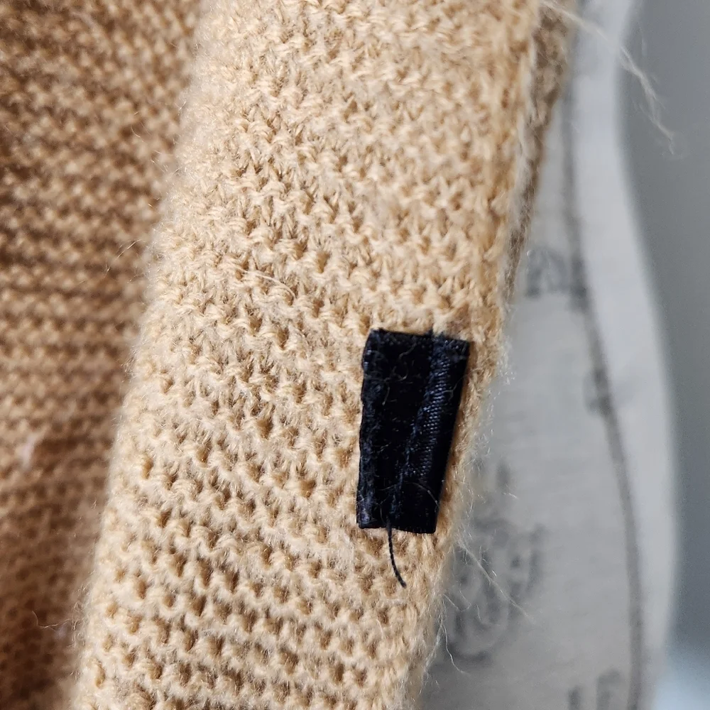 Steve Madden long camel knit scarf - Picture 4 of 6